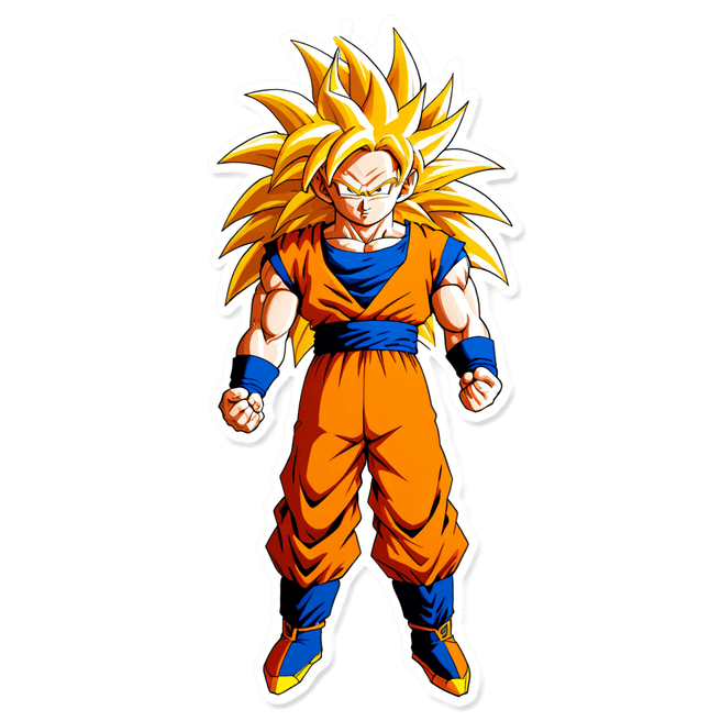 Powerful Goku Super Saiyan 3 Image: Dynamic Saiyan Outline | Fulgent AI