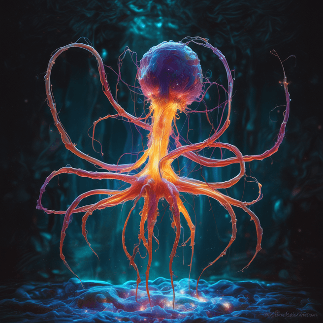 Captivating Bioluminescent Symbiote - Detailed Photograph