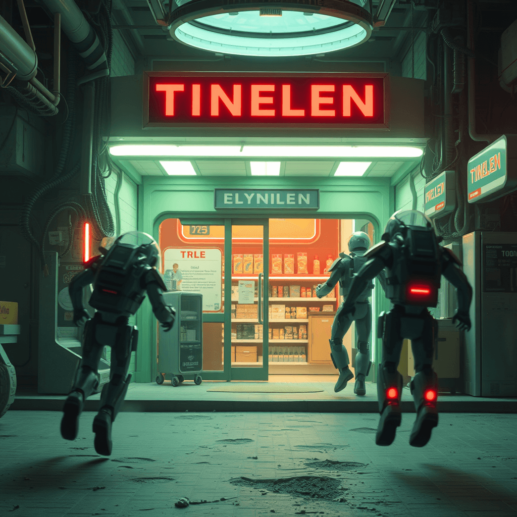 Futuristic Cinematic Action Scene in Lunar City - Elysium Style | Fulgent AI