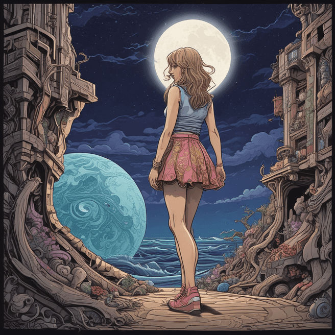 Jack Kirby: Juvenile Person in Lightning Skirt - Detailed Render SEO