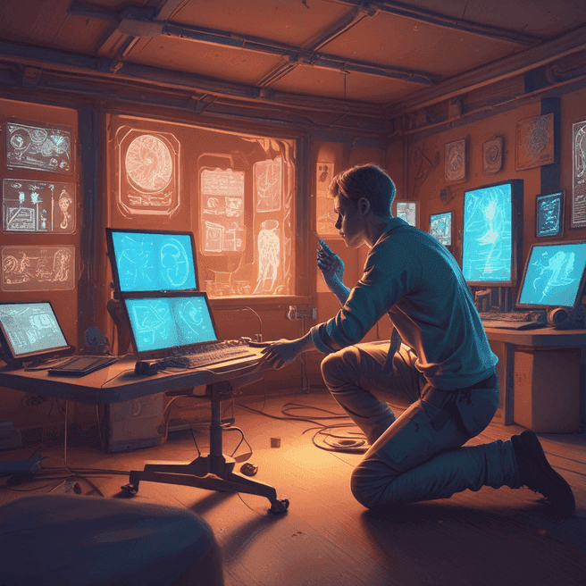 Juvenile Person Sketch Art with Subsurface Scattering and Studio Lighting