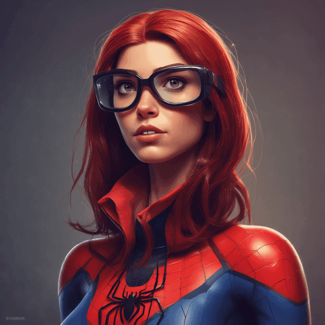 Stunning Pixar Style Portrait of a Spiderwoman - Fulgent AI