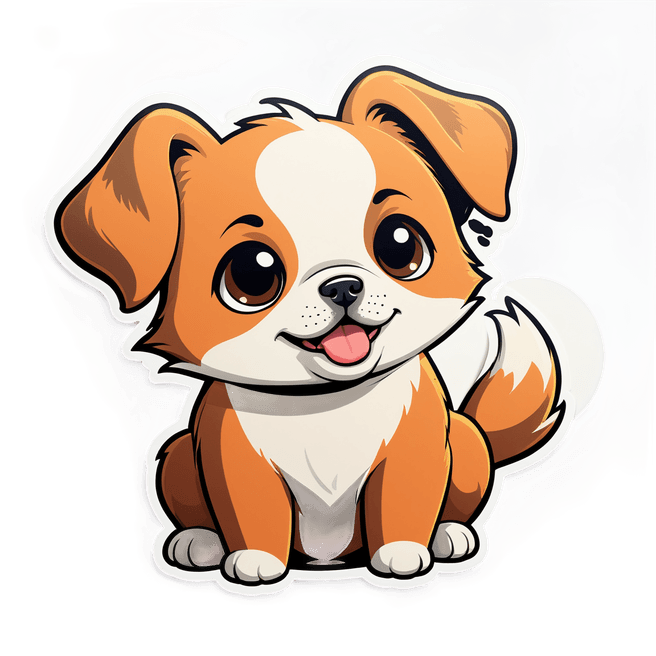 Adorable Manga-Style Dog Illustration | Fulgent AI