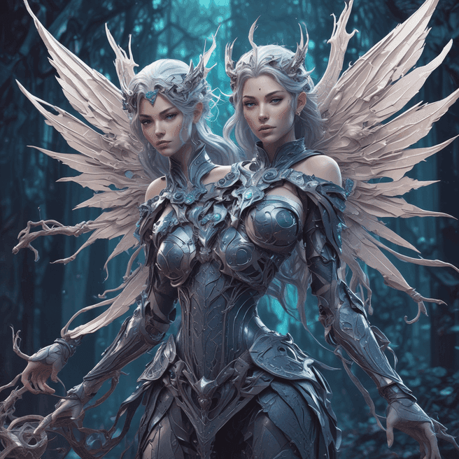 Rossdraws Fantasy Art: Beautiful Woman in Thorned Armor | Zodiac Sign 3D Render