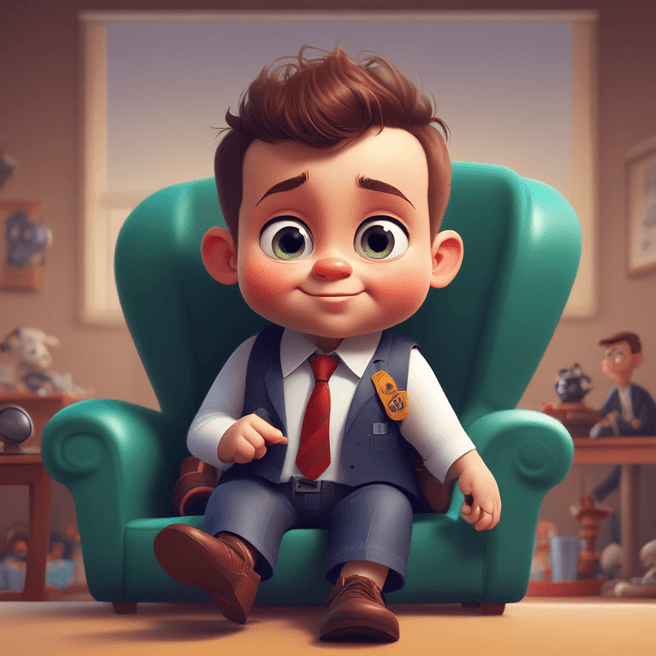 Adorable Baby Boss Pixar-Style Portrait | Fulgent AI