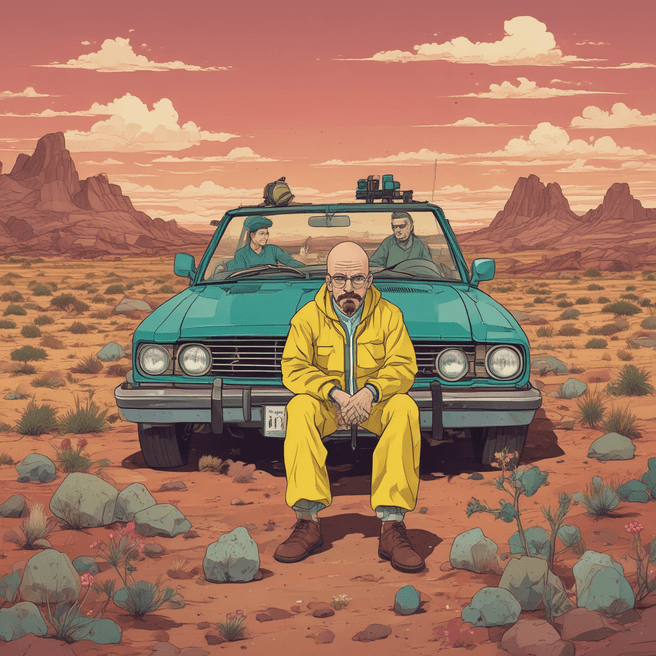 Breaking Bad Ghibli Style: Imaginative Crossover Art by Fulgent AI