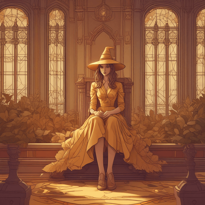 Explore Artistic Imagery: Beautiful Woman in Leaf Skirt, Art Deco Lamp, and More