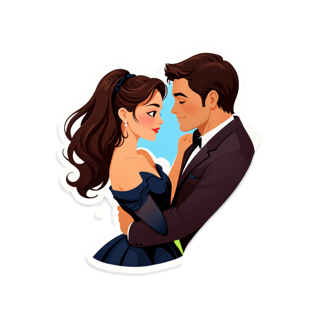 Romantic Couple Embracing in Beautiful Setting | Fulgent AI