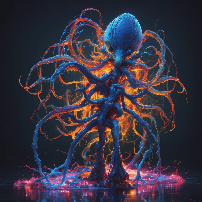 Radiant Bioluminescent Symbiote: Captivating Visual Masterpiece