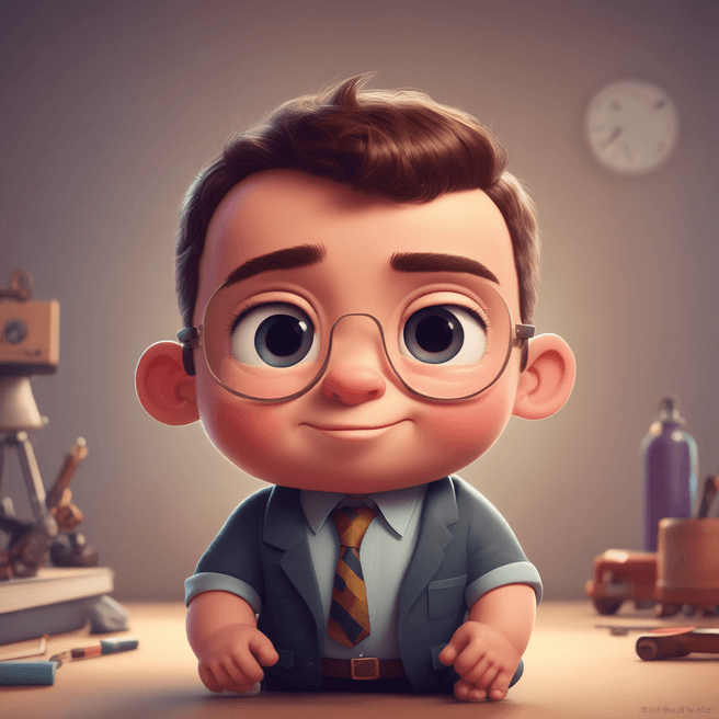 Adorable Baby Boss Pixar Style Portrait - Fulgent AI