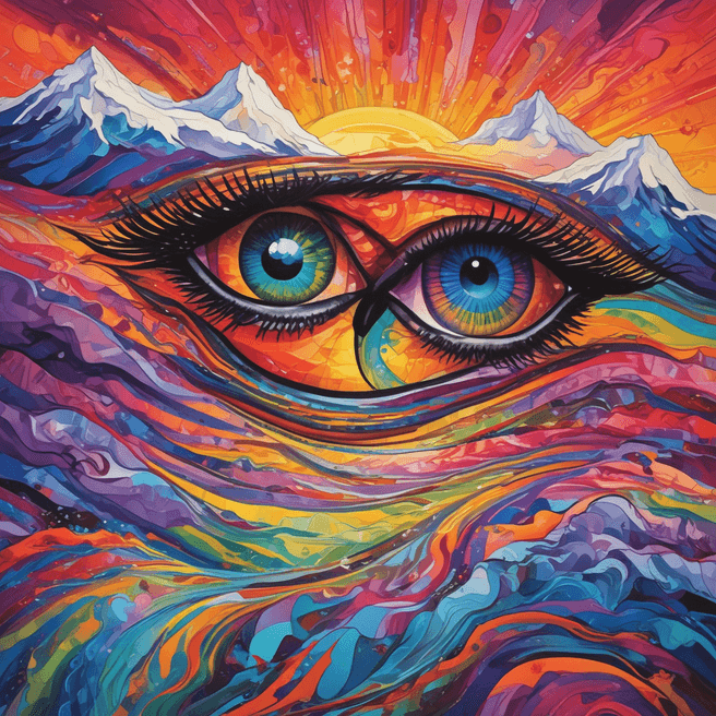 Mesmerizing Woman's Eye: Abstract Masterpiece in Vivid Colors.