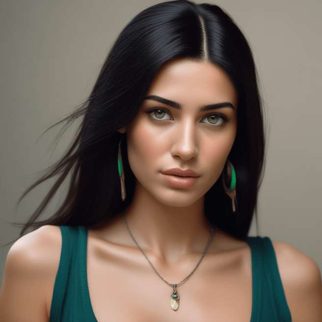 Stunning Turkish Woman in Modern Street Fashion - Captivating Portrait