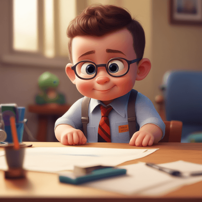 Adorable Baby Boss Pixar-Style Portrait | Fulgent AI