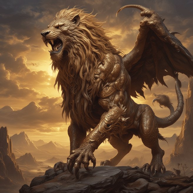 Fulgent AI: Elden Beast - Majestic Lion Dragon Image
