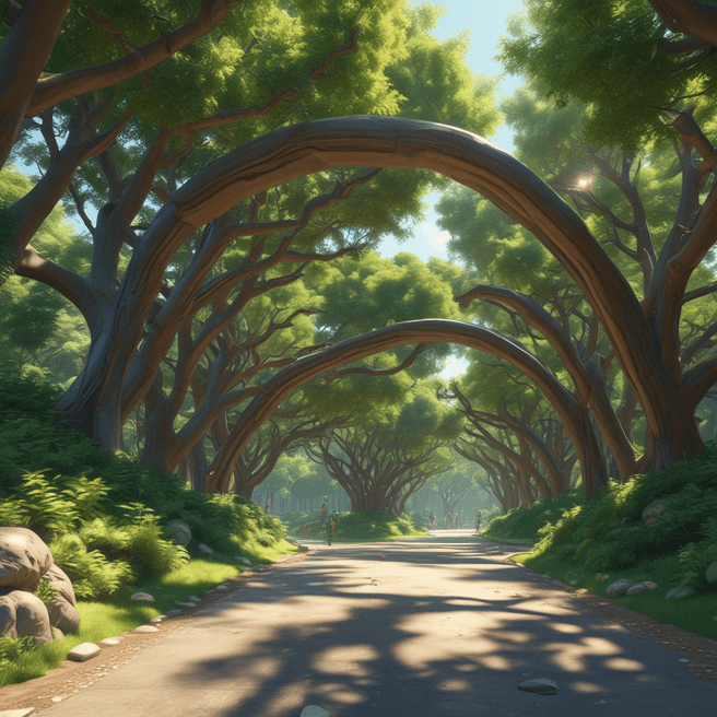 Futuristic 3D Pixar-Style Tree Infrastructure | 4K Super Resolution