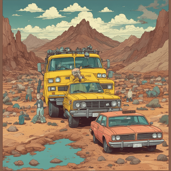 Breaking Bad Ghibli Style: Imaginative Crossover Art by Fulgent AI