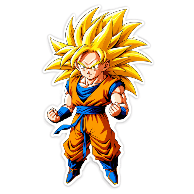 Powerful Goku Super Saiyan 3 Image: Dynamic Saiyan Outline | Fulgent AI