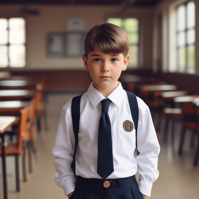 Adorable Young Student in School Uniform - Fulgent AI