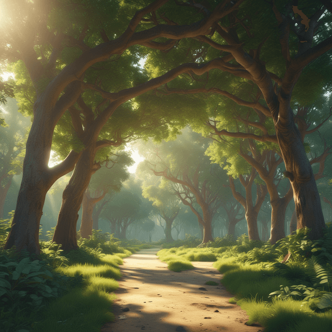 Futuristic 3D Pixar-Style Tree Infrastructure Render in 4K Super Resolution