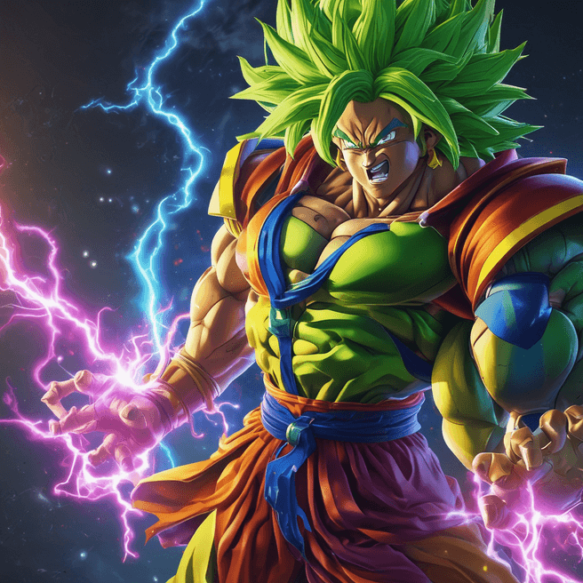 Dragon Ball Z Broly 4K Super Resolution 3D Wallpaper - Ultra Detailed Artwork