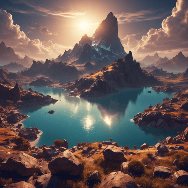 Reincarnated Sci-Fi Island Scene in Hyper-Realism