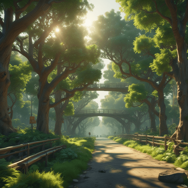 Futuristic 3D Pixar-Style Tree Infrastructure | 4K Super Resolution