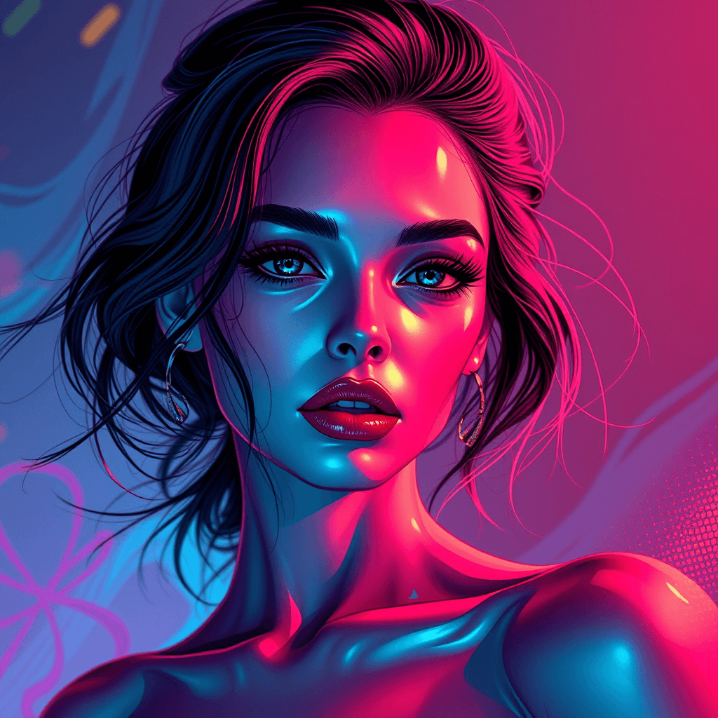 Stunning Fashion Illustration in Vibrant Colors | 4K Image Generator