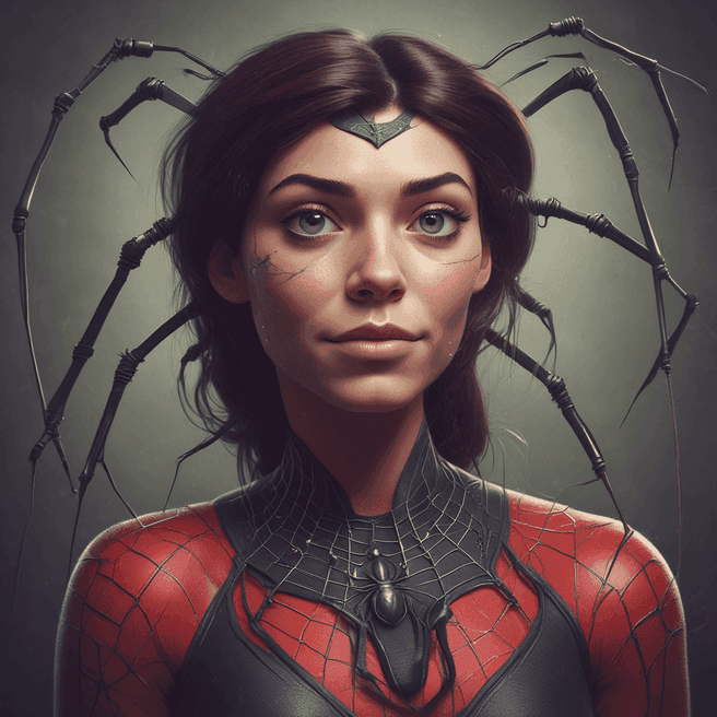 Stunning Pixar Style Portrait of a Spiderwoman - Fulgent AI