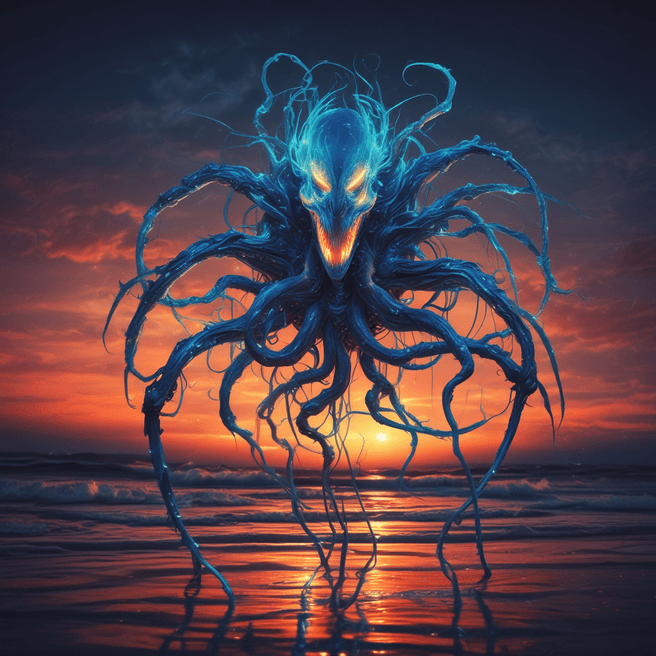 Radiant Bioluminescent Symbiote: Captivating Visual Masterpiece