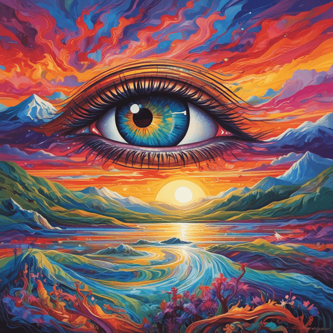 Mesmerizing Woman's Eye: Abstract Masterpiece in Vivid Colors.