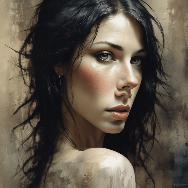 Esmera Portrait Inspired by Anne Bachelier and Richard Burlet Art Style