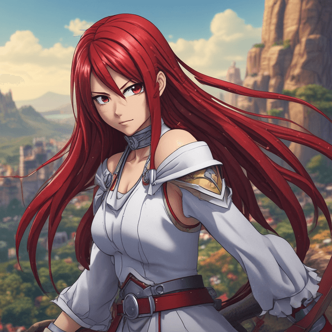 Erza Scarlet Super Ultra Detailed 5K Wallpaper - Stunning Character & Environment