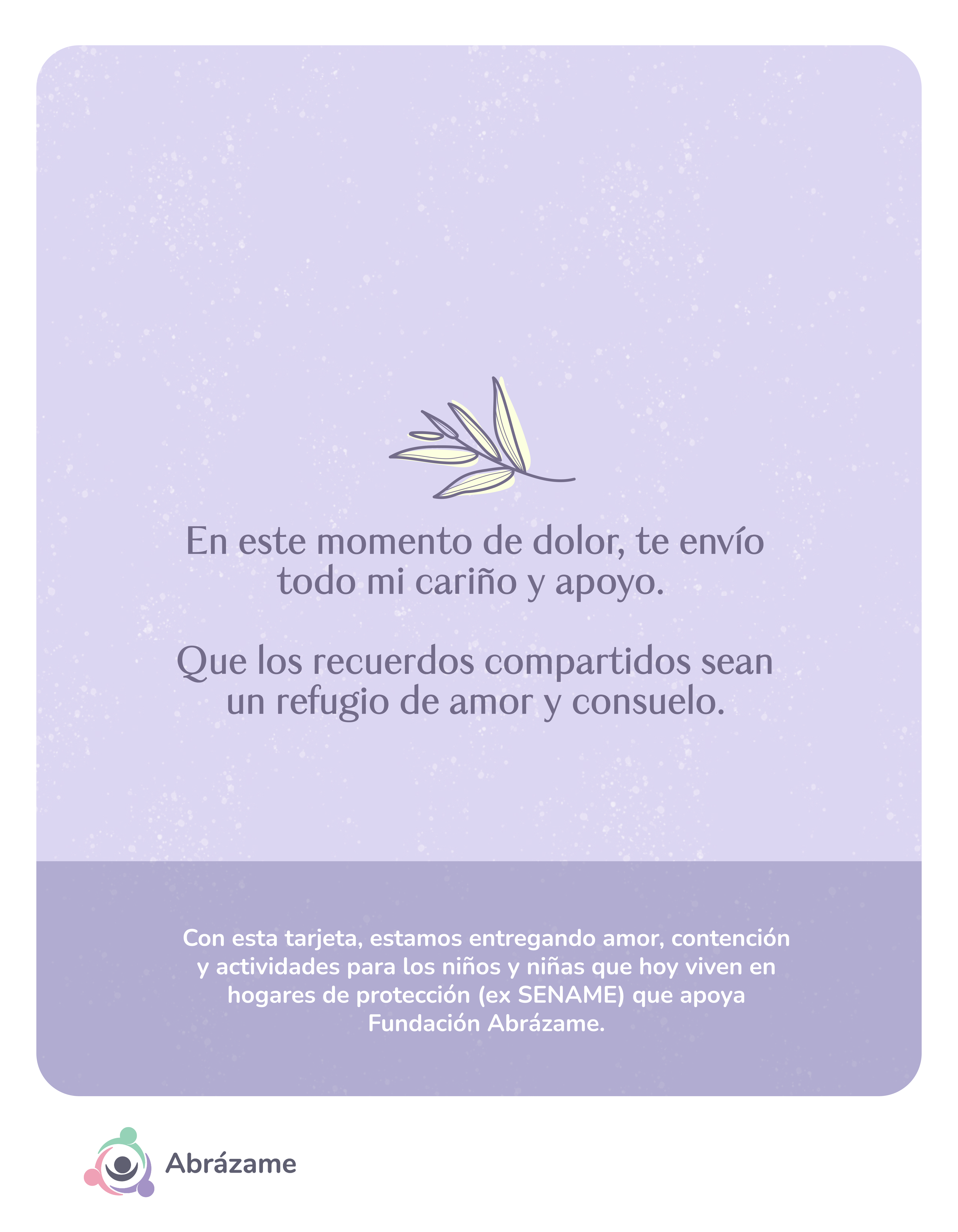 Tarjeta - Condolencias