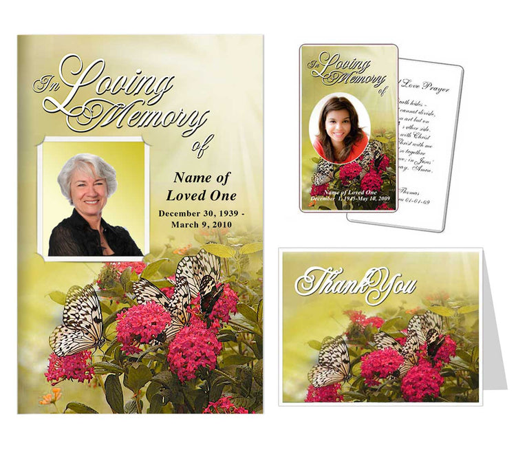 funeral program floral