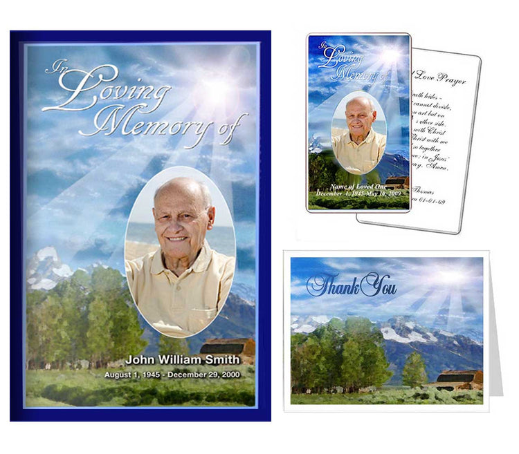 funeral program outdoors