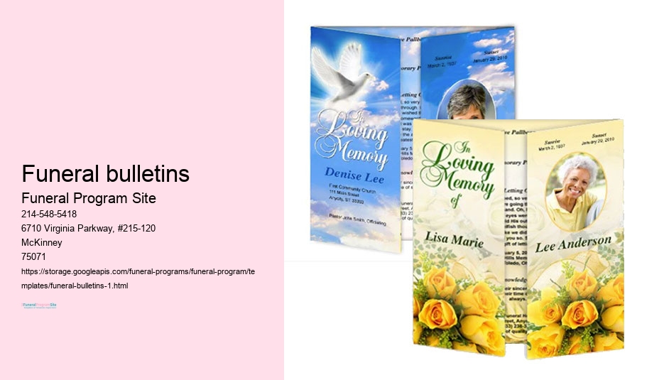 Custom Funeral Programs