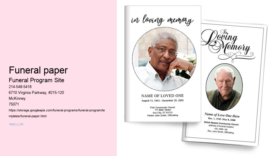 Funeral Program Template