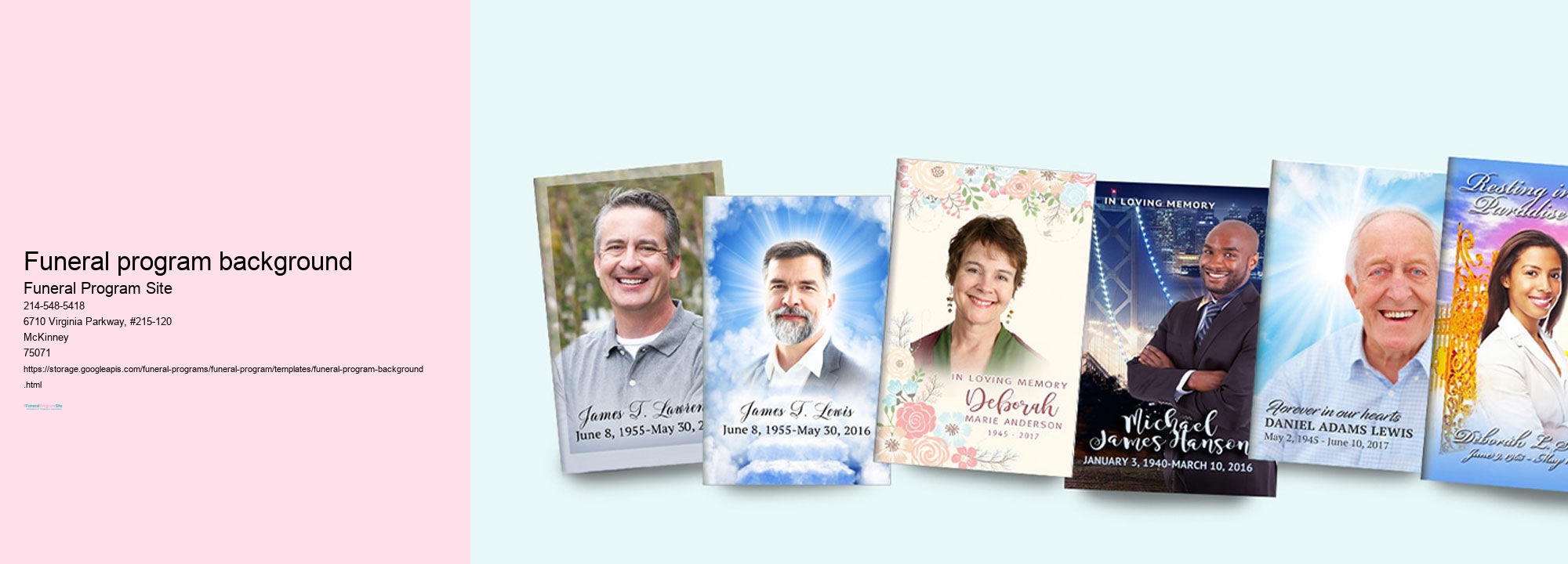 Custom Funeral Programs