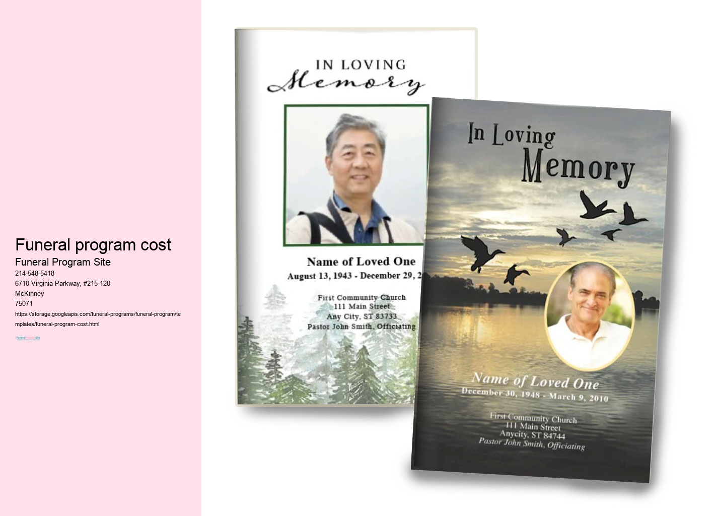 Funeral Program Template