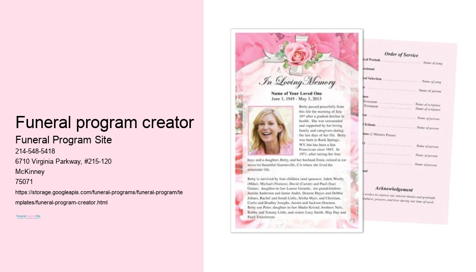 Funeral Program Template