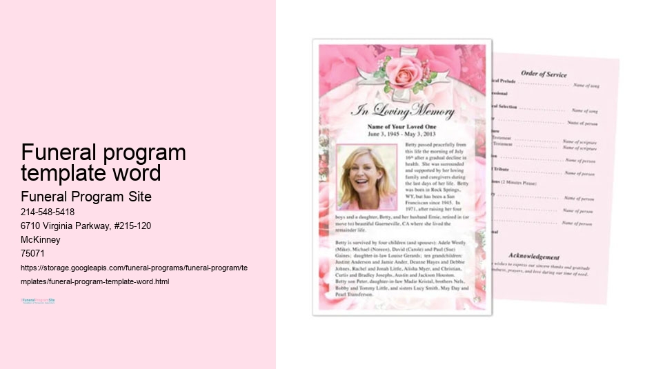 Funeral Program Template