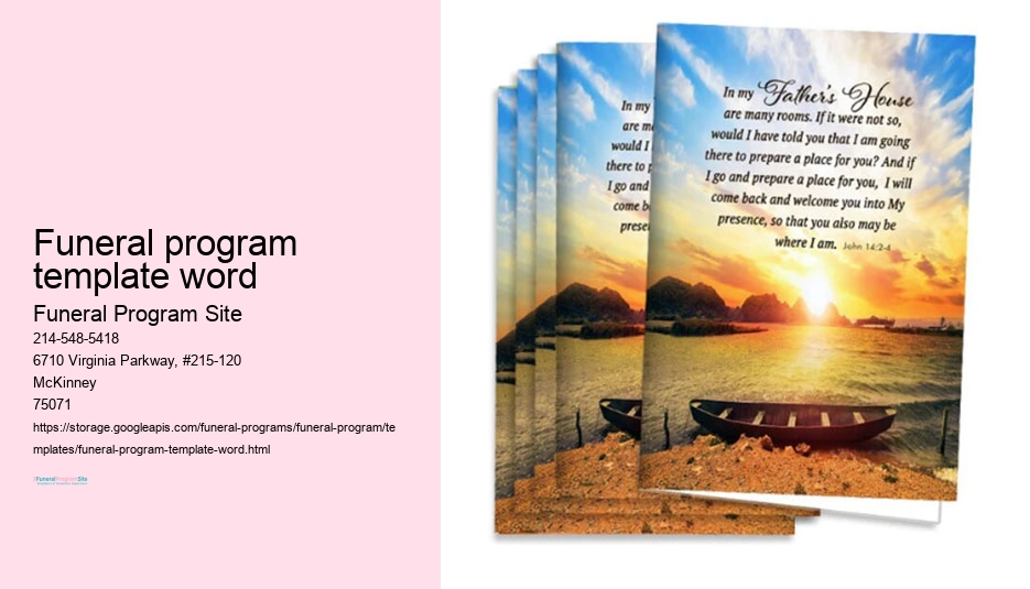 Custom Funeral Programs