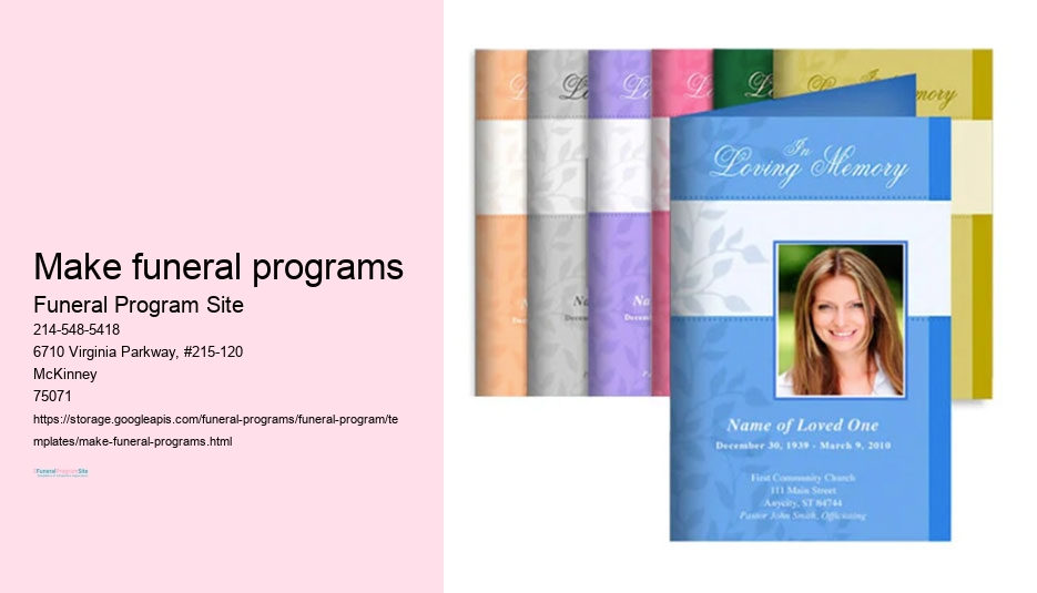 Custom Funeral Programs