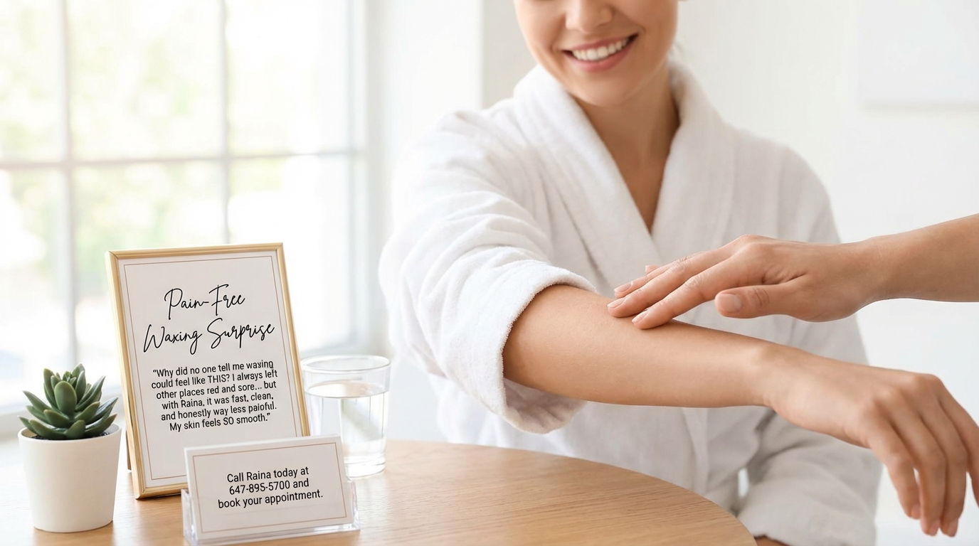 Client receiving pain-free waxing treatment