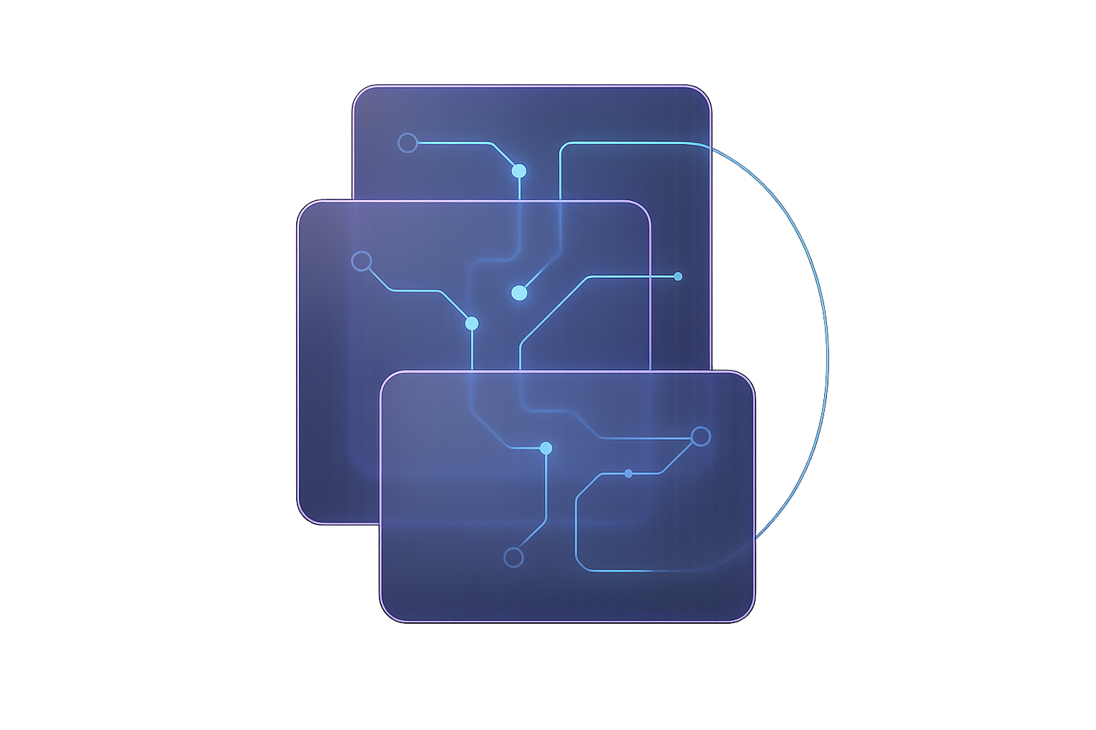 AI Intelligence Glass Panel