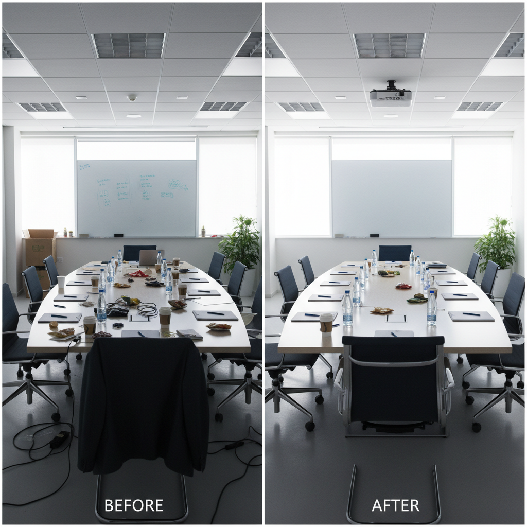 Before and after cleaning comparison