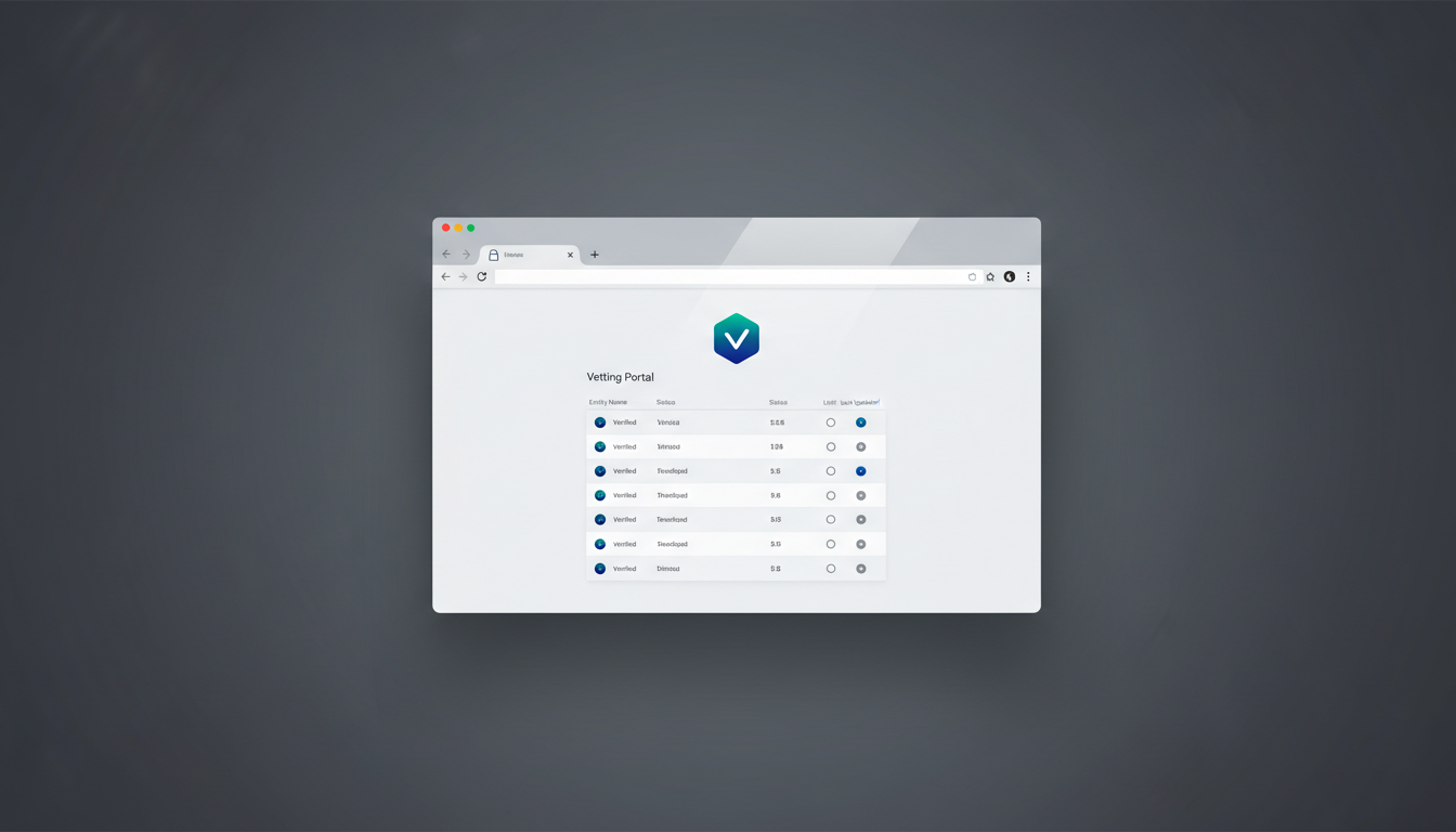 Vetting Portal Screenshot