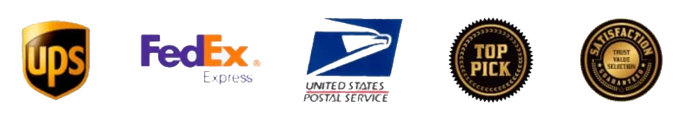 UPS · FedEx · USPS · Satisfaction Guaranteed