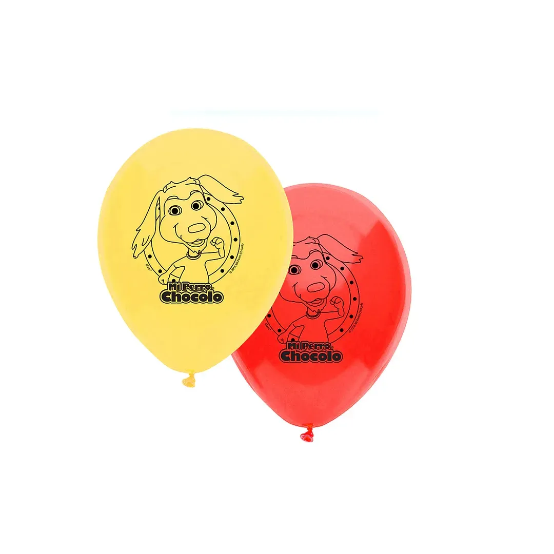 GLOBO LATEX PERRO CHOCOLO 12 UND