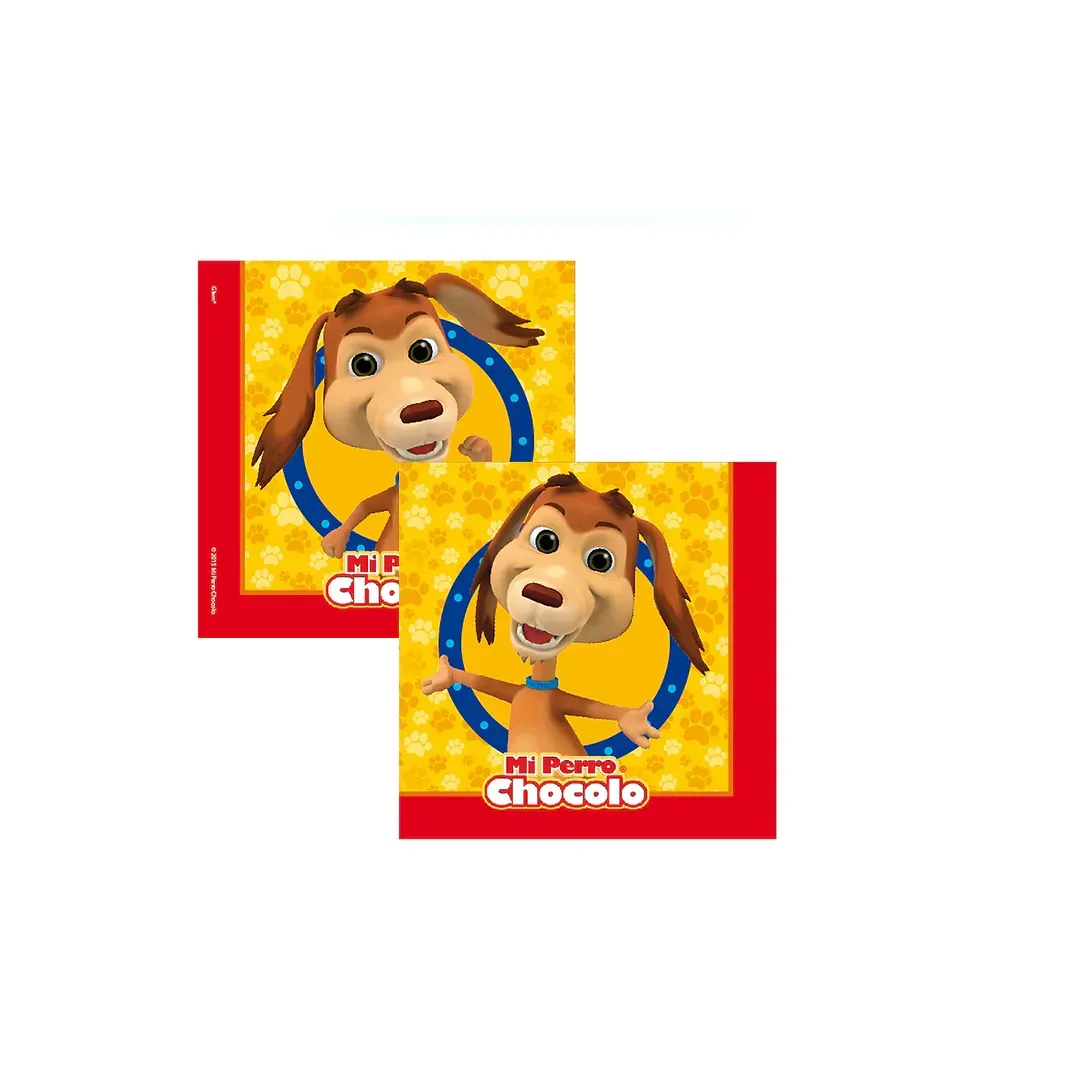 SERVILLETAS PERRO CHOCOLO 12 UND